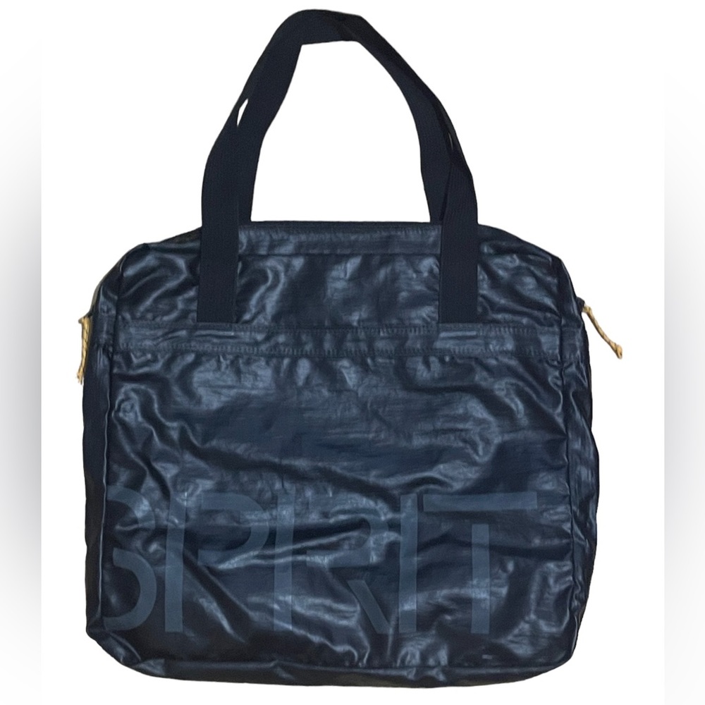 Y2K ESPRIT Haute Route Logo Tote Carryall Shopper Bag Rubberized